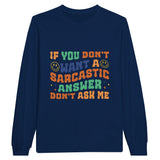 Sass and Style - Wear Your Wit with Confidence - Navy - Sweatshirt