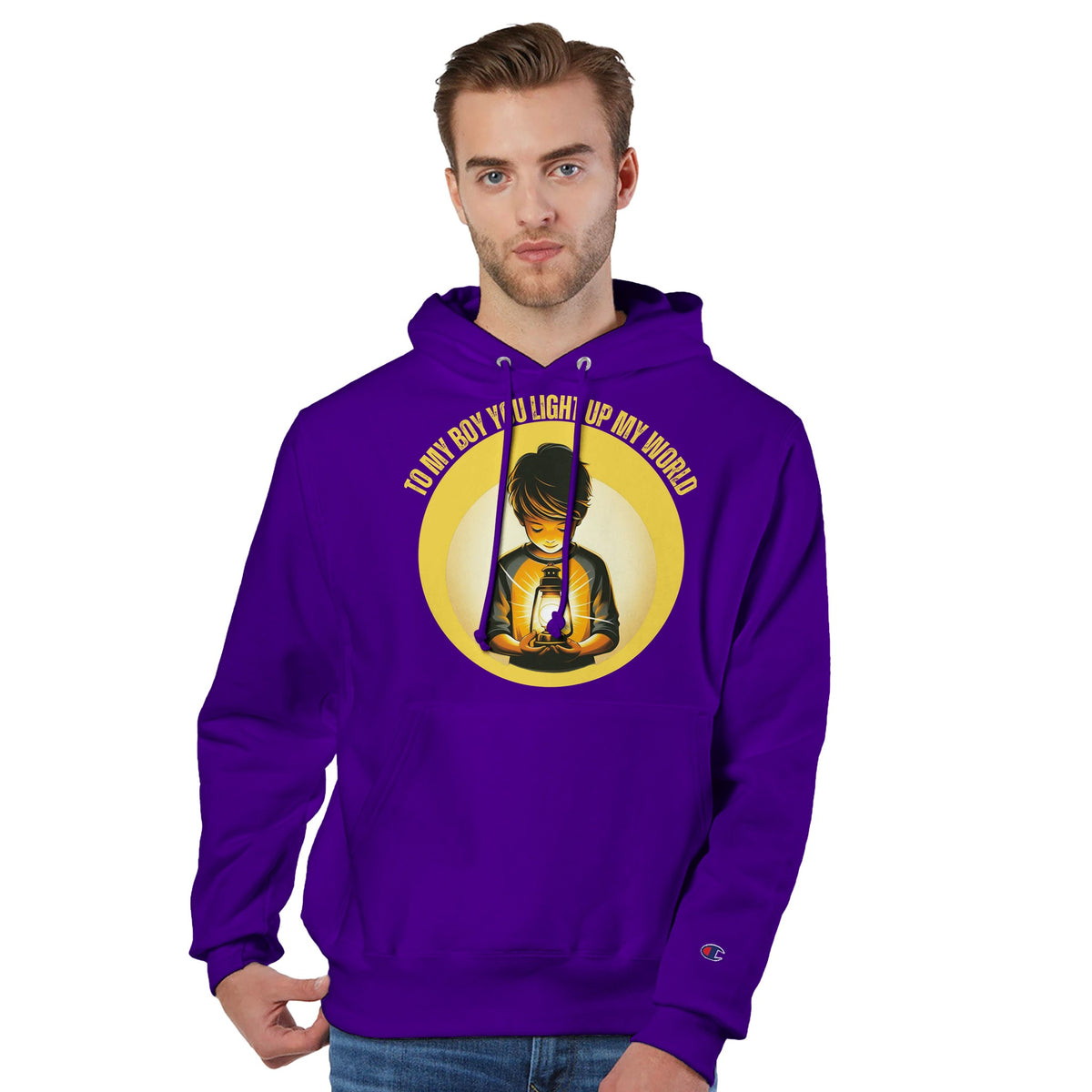 Lantern of Love - A Symbol of Fatherly Guidance - Purple - Hoodies