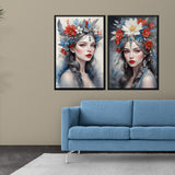 Ethereal Beauty Floral Portraits - 24x36 - Framed Posters