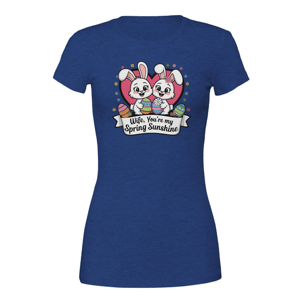 Spring Sunshine Tee for Wife – Bella + Canvas - Heather True Royal - T-Shirts