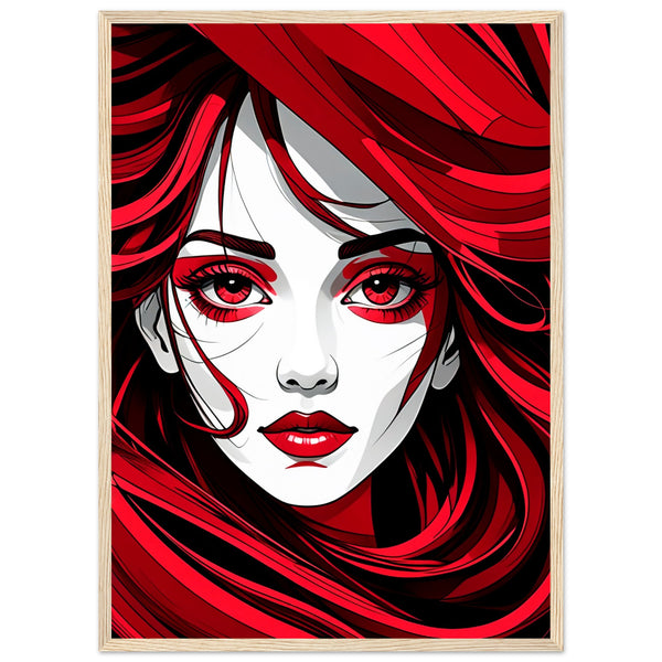 Red Passion - Art That Speaks - 50x70 cm 20x28″ Wood frame - Framed Poster