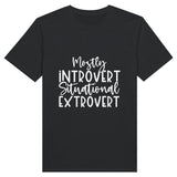 Introvert to Extrovert - Personality Tee - Charcoal - Print Material