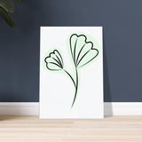 Graceful Greens - Delicate Floral Canvas - 70x100 cm 28x40″ - Canvas Prints