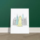 Urban Paws - Dog and Cityscape Canvas - 45x60 cm 18x24″ - Canvas Prints