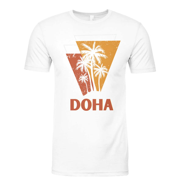 Doha City Sunset Charm - White - T-shirts