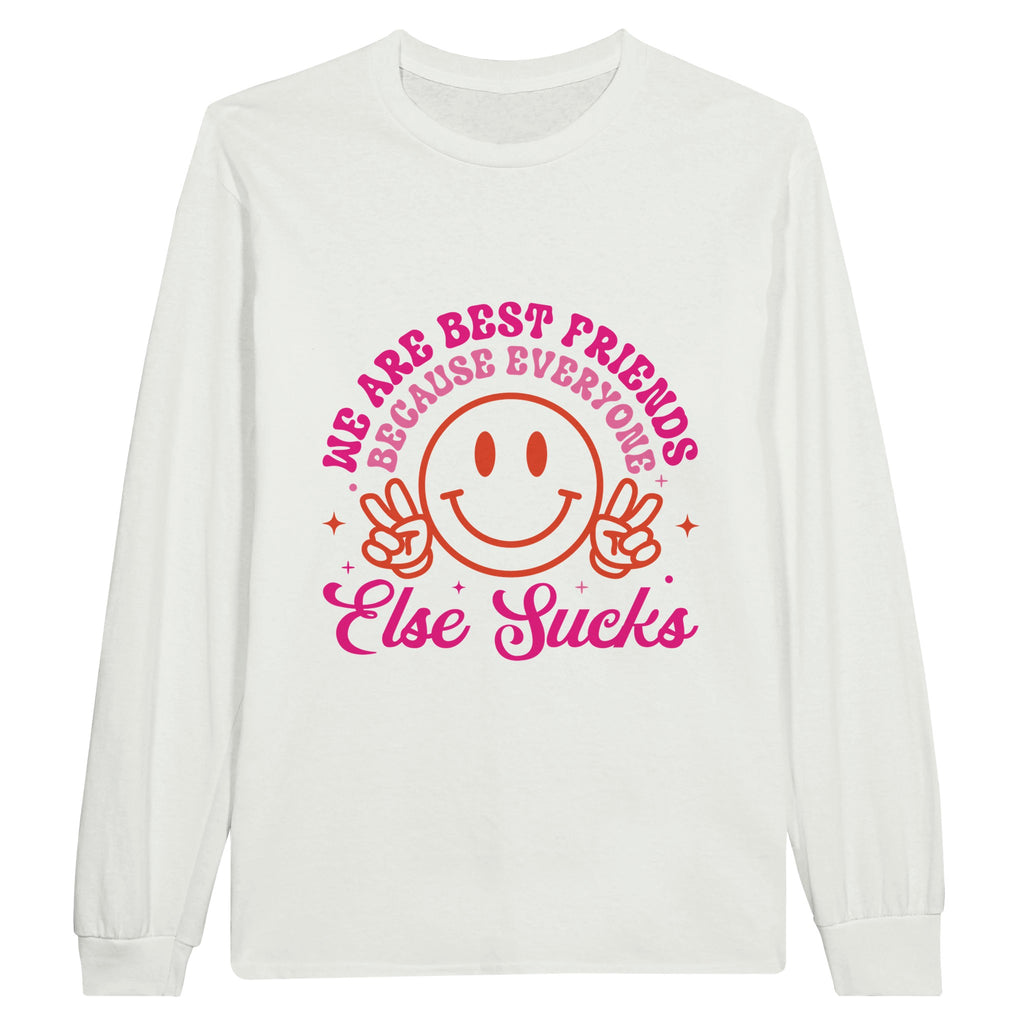 Bold Bonds - 'Best Friends' Long Sleeve Comfort - White - Long Sleeve T-shirts