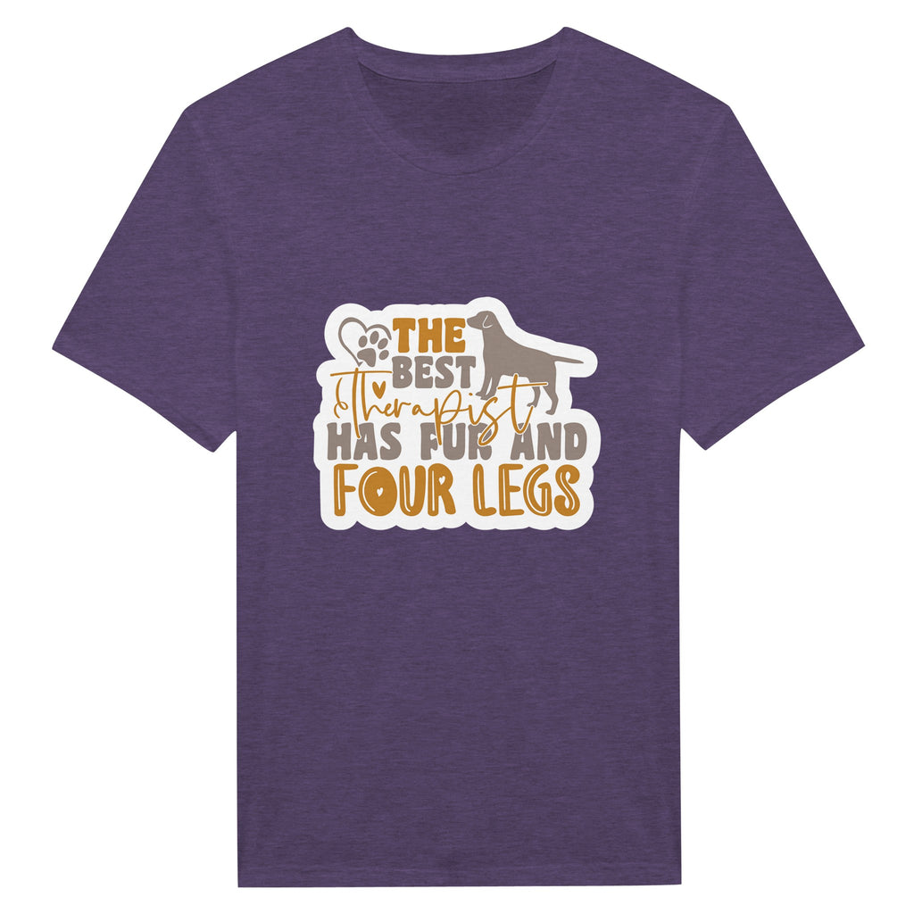 Fur & Four Legs - Where Comfort Meets Therapy in Every Stitch - Heather Purple - T-Shirts