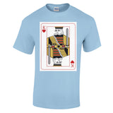 Playing Cards- K- Heavyweight Unisex Crewneck T-shirt - Light Blue L Hearts - Print Material