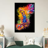 Court Splash - The Colors of Basketball - - Framed Posters