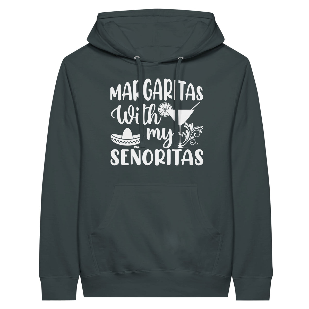 Margaritas with My Senoritas - Premium Unisex Pullover Hoodie - Charcoal Heather - Hoodie