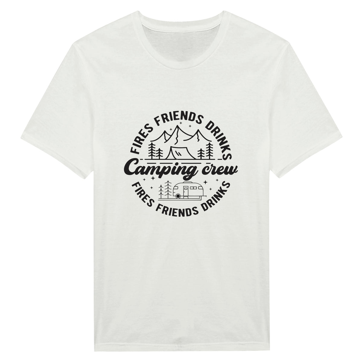 Campfire Chronicles - Memories with Friends Tee - White - Crewneck T.shirts