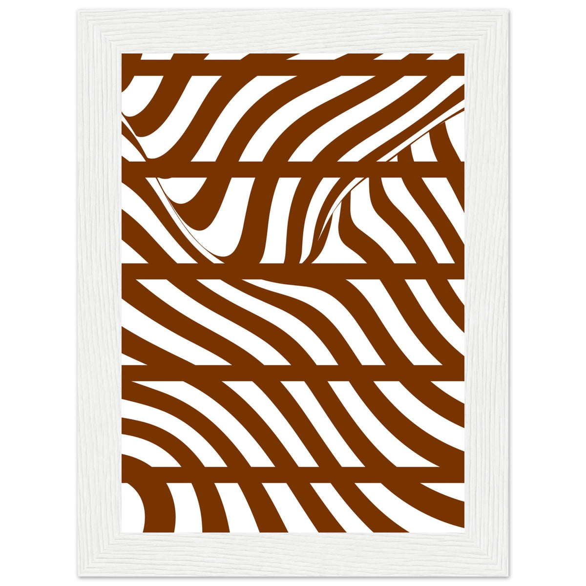 Flowing Lines - Contemporary Wall Art - 13x18 cm 5x7″ White frame - Wooden Framed Posters