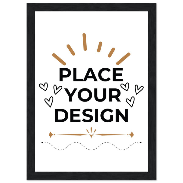 Art on Display - Ready-to-Hang Wooden Framed Customizable Poster - A4 21x29.7 cm 8x12″ Black frame - Wooden Framed Posters