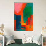 Abstract City Lights – Modern Metal Poster for Home Decor - Default Title - Metal Framed Posters