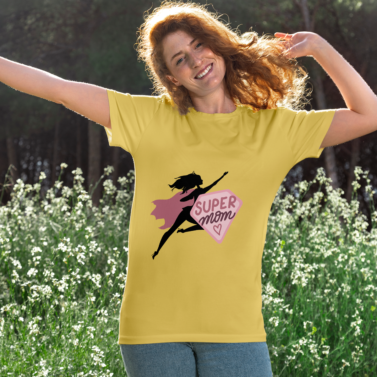 Superhero Mom - Unleash Your Inner Power with Our Tee - - Print Material