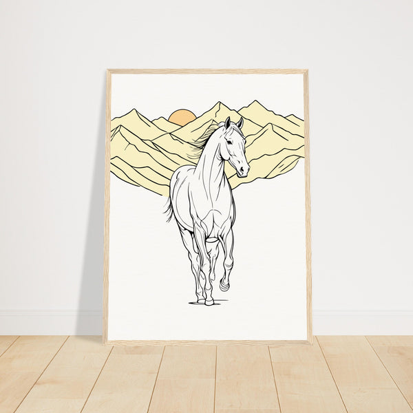 Mountain Majesty - The Spirit of the Wild - 45x60 cm 18x24″ Wood frame - Wooden Framed Posters