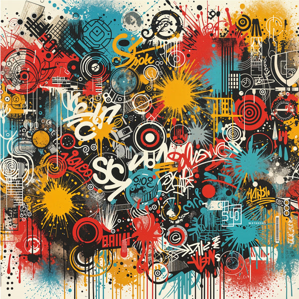 Colorful Chaos on Canvas - - Framed Posters