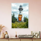 Monster Surprise – Framed Poster - White frame - Wooden Framed Posters