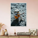 Musical Moonlight – Framed Art - White frame - Wooden Framed Posters