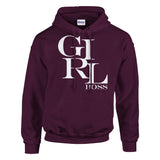 GIRL BOSS - Empowerment in Every Stitch - Maroon - Hoodies