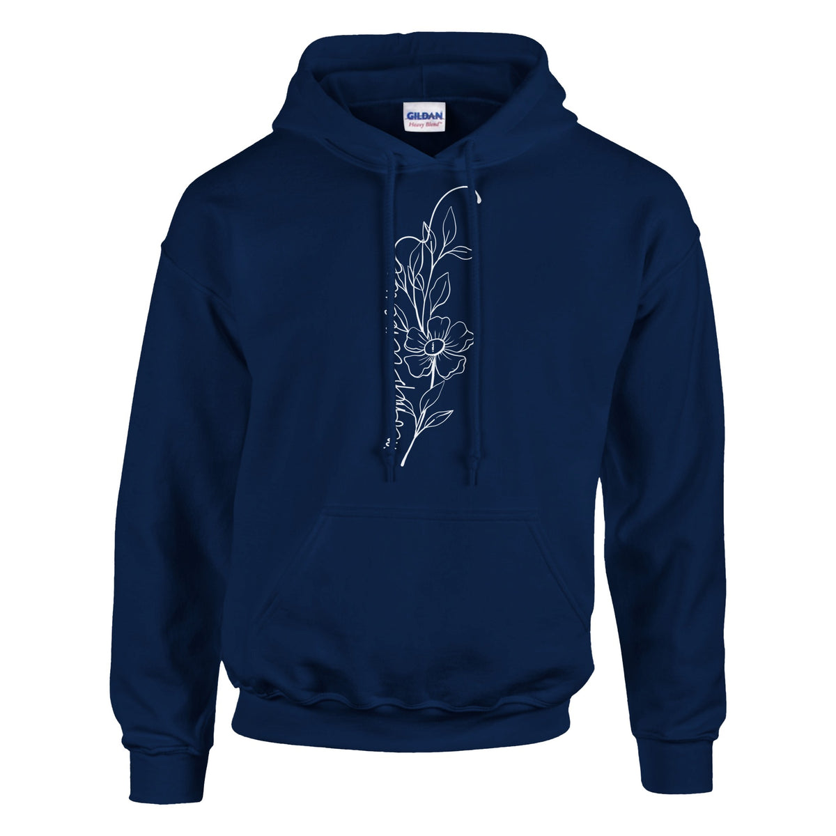 Blossom Boldness - Wear Your Love for Flowers - Navy - Hoodies