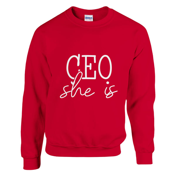 CEO of Kindness - Empower Yourself and Others - Red - Crewneck Sweatshirts