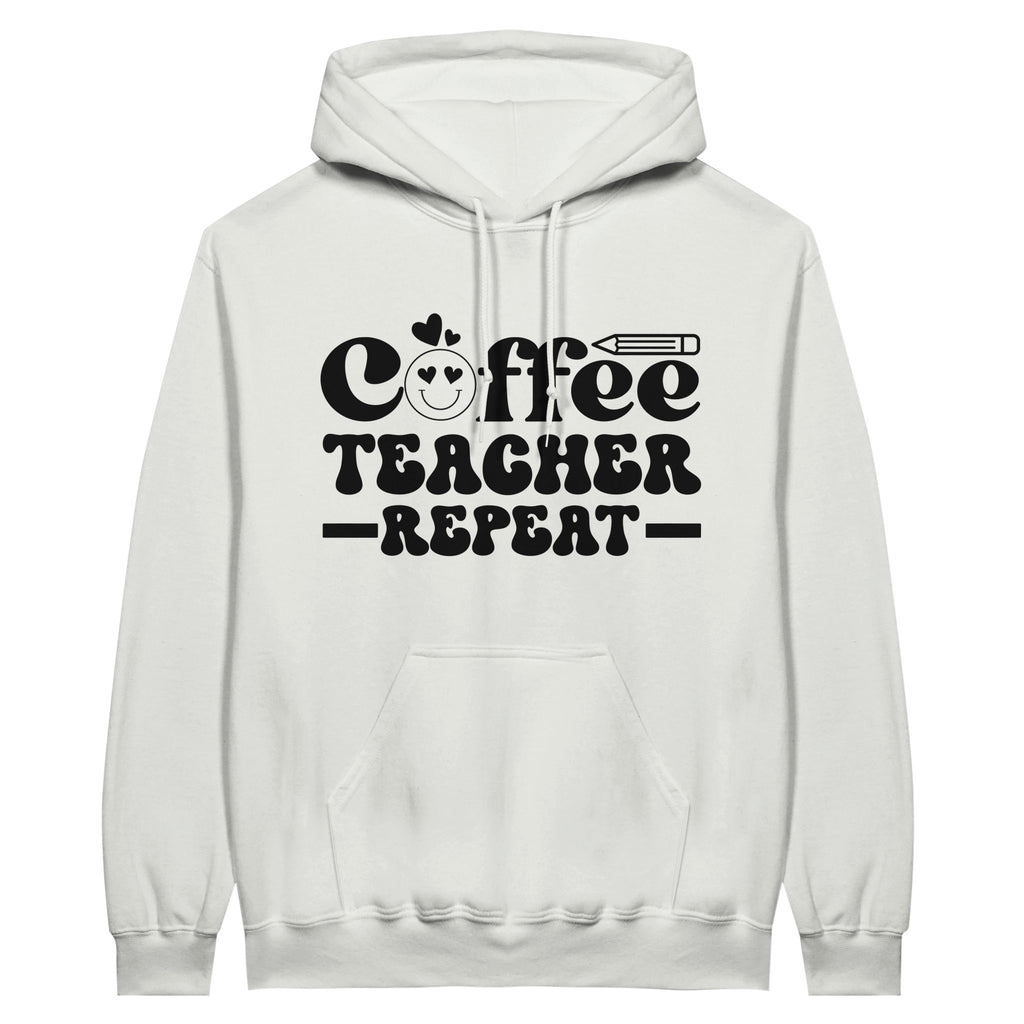 Teaching on a Coffee High - Classic Unisex Pullover Hoodie - White - Print Material