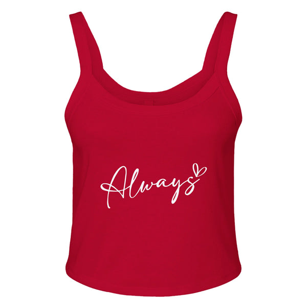 Always Love - A Reminder of Love's Presence - solid red blend - Tank Tops