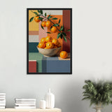 Gift Vibrance – Citrus Still Life Framed Canvas - Black frame - Canvas