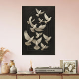Flight of Peace – Doves Metal Framed Poster Gift - - Metal Framed Posters