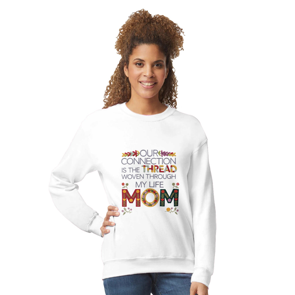 Woven Connections - Celebrate Your Bond with Mom - White - Sweatshirts