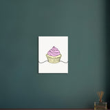 Sweet Elegance - Minimalist Cupcake Art - - Posters