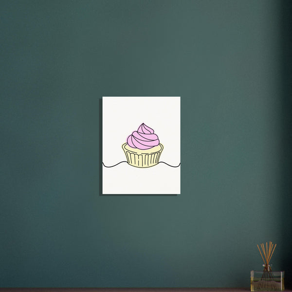 Sweet Elegance - Minimalist Cupcake Art - - Posters