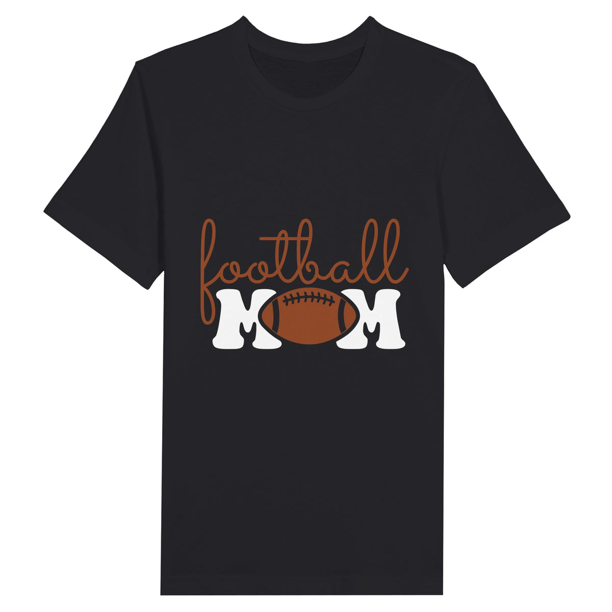 Celebrate Mom's Team Spirit – Football MOM Tee - Black - Crewneck T.shirts