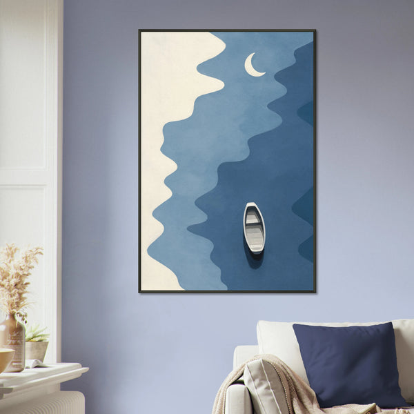 Silent Drift – Minimalist Metal Framed Poster Gift - - Metal Framed Posters