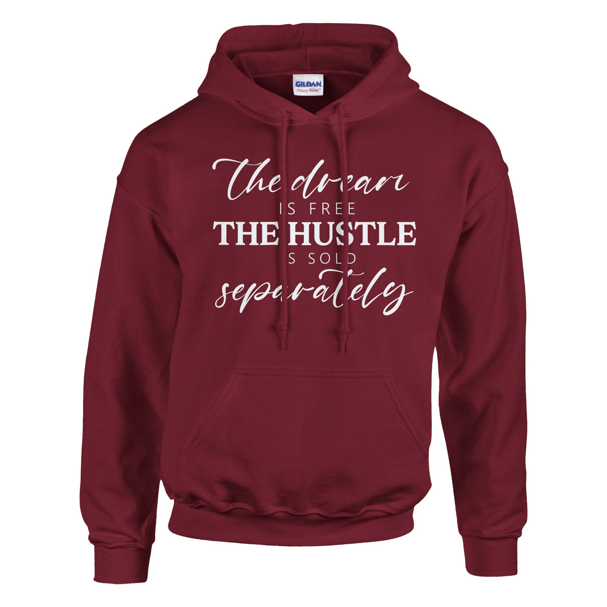 Dream Big, Hustle Hard - Unveil the Motivation - Garnet - Hoodies