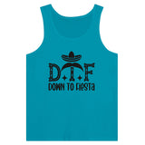 Let's Fiesta - DTF Tank Tops to Light Up Your Day - Teal - Crop Tops