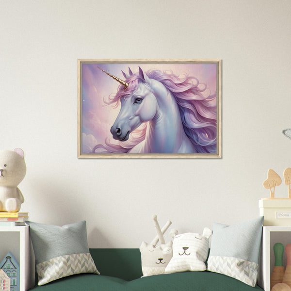 Enchanted Grace - Magical Unicorn in Pastel Hues - - Canvas