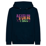 Heartfelt Tribute - Peace, Love, Nursing Unisex Hoodie - Navy - Print Material