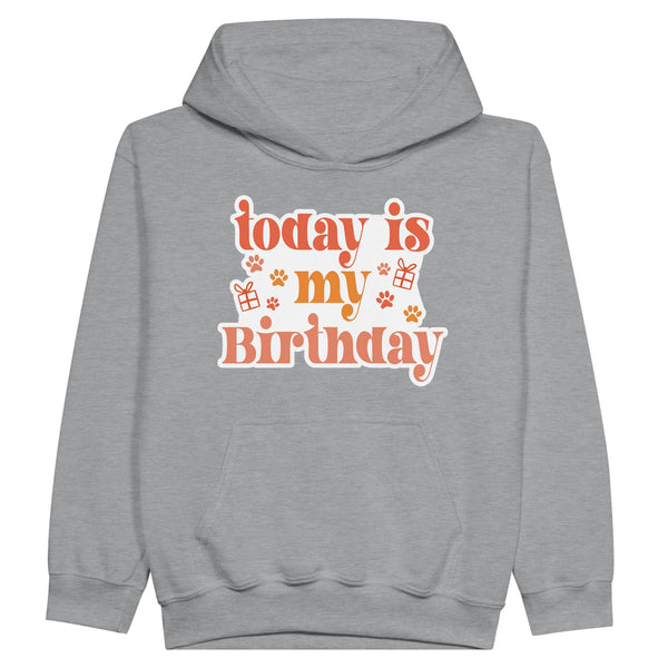 Wear Your Joy - 'Today is My Birthday' Hoodie for Festive Fun - Sports Grey - Hoodies