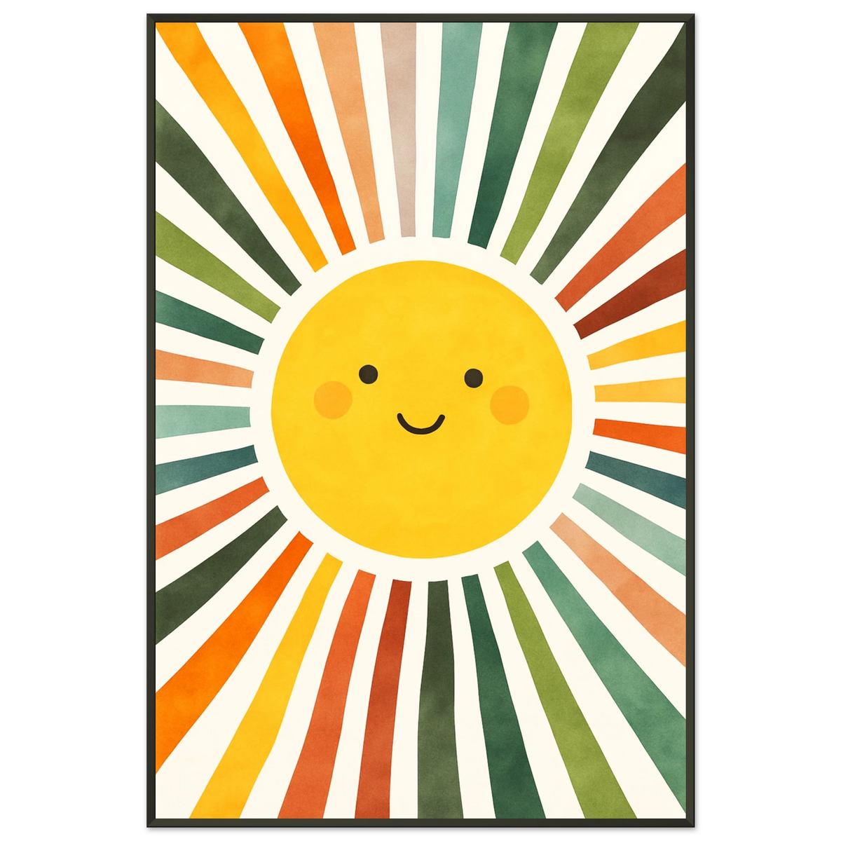 Sunshine Smile – Colorful Metal Poster for Gifting - - Metal Framed Posters