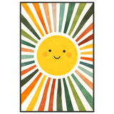 Sunshine Smile – Colorful Metal Poster for Gifting - - Metal Framed Posters