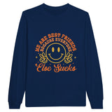 Bold Bonds - 'Best Friends' Long Sleeve Comfort - Navy - Long Sleeve T-shirts