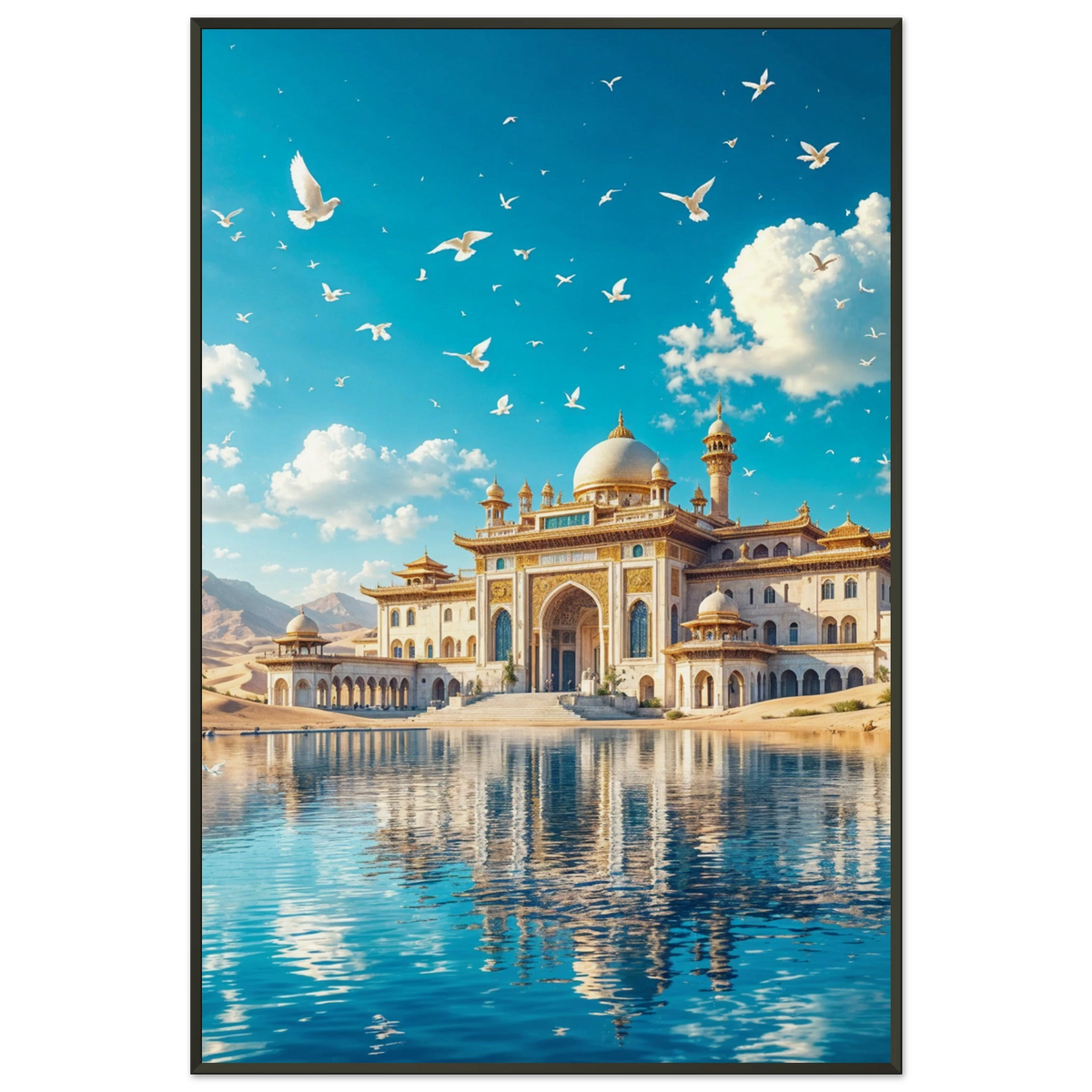 Golden Vista - Majestic Palace Framed Poster - - Metal Framed Posters