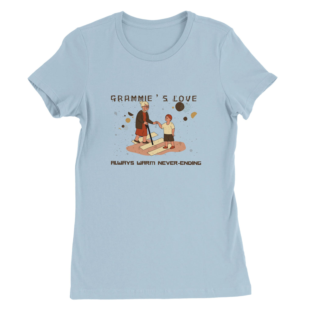Gift Tee for Grandma Moments – Bella + Canvas - Baby Blue - T-Shirt