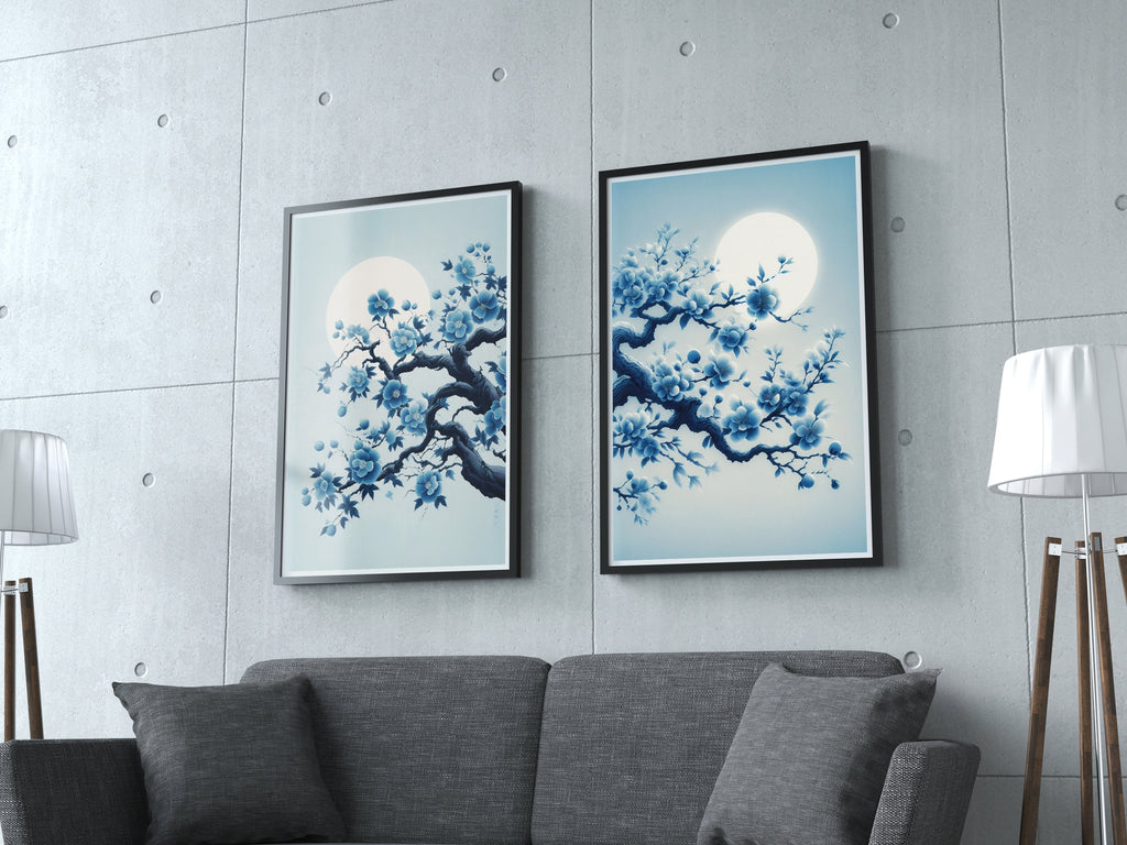 Moonlit Blossoms in Bloom - 12x18 - Posters, Prints, & Visual Artwork