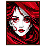 Red Passion - Art That Speaks - 45x60 cm 18x24″ Dark wood frame - Framed Poster