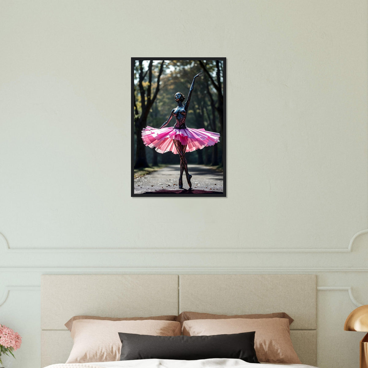 Ballet Reimagined - Iconic Metallic Dance Design - 40x60 cm 16x24″ Black frame - Framed Posters
