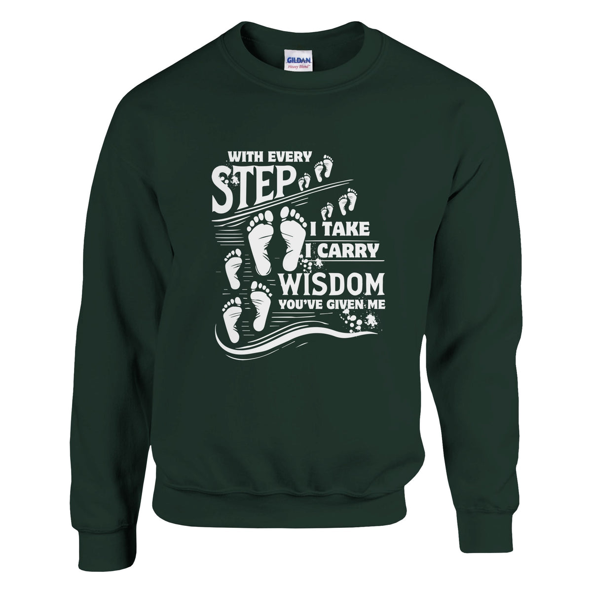 With Every Step - A Heartfelt Gift for Mom - Forest Green - Sweatshirts