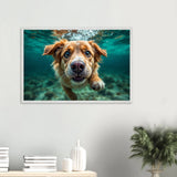 Gift a Smile – Framed Dog Art for Him/Her - White frame - Wooden Framed Posters